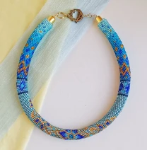 Прикраса із бісеру кольє-джгут Вишуканність