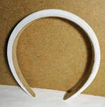 Ободок для волос белый мягкий обруч на голову