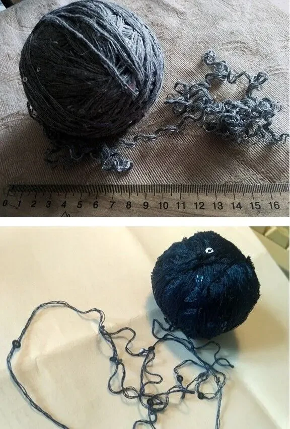 Набор для творчества поделок серый цвет с серебристыми пайетками 9