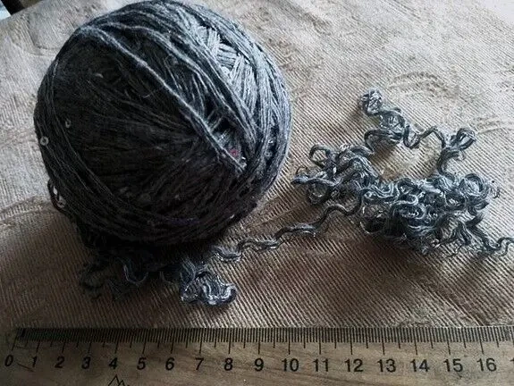 Набор для творчества поделок серый цвет с серебристыми пайетками 7