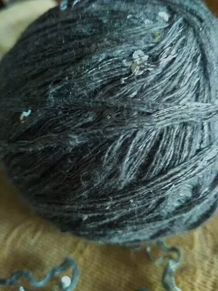 Набор для творчества поделок серый цвет с серебристыми пайетками 6