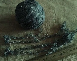 Набор для творчества поделок серый цвет с серебристыми пайетками