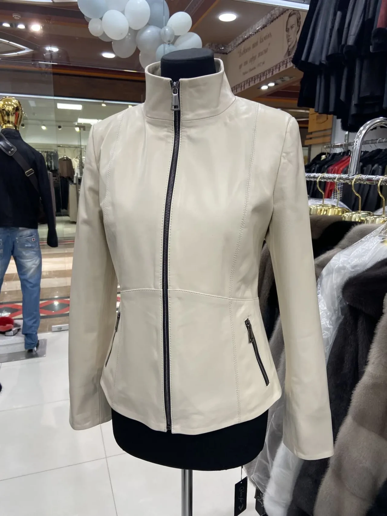 Куртка шкіряна жіноча оливкова,хакі,комір стійка,приталена 5