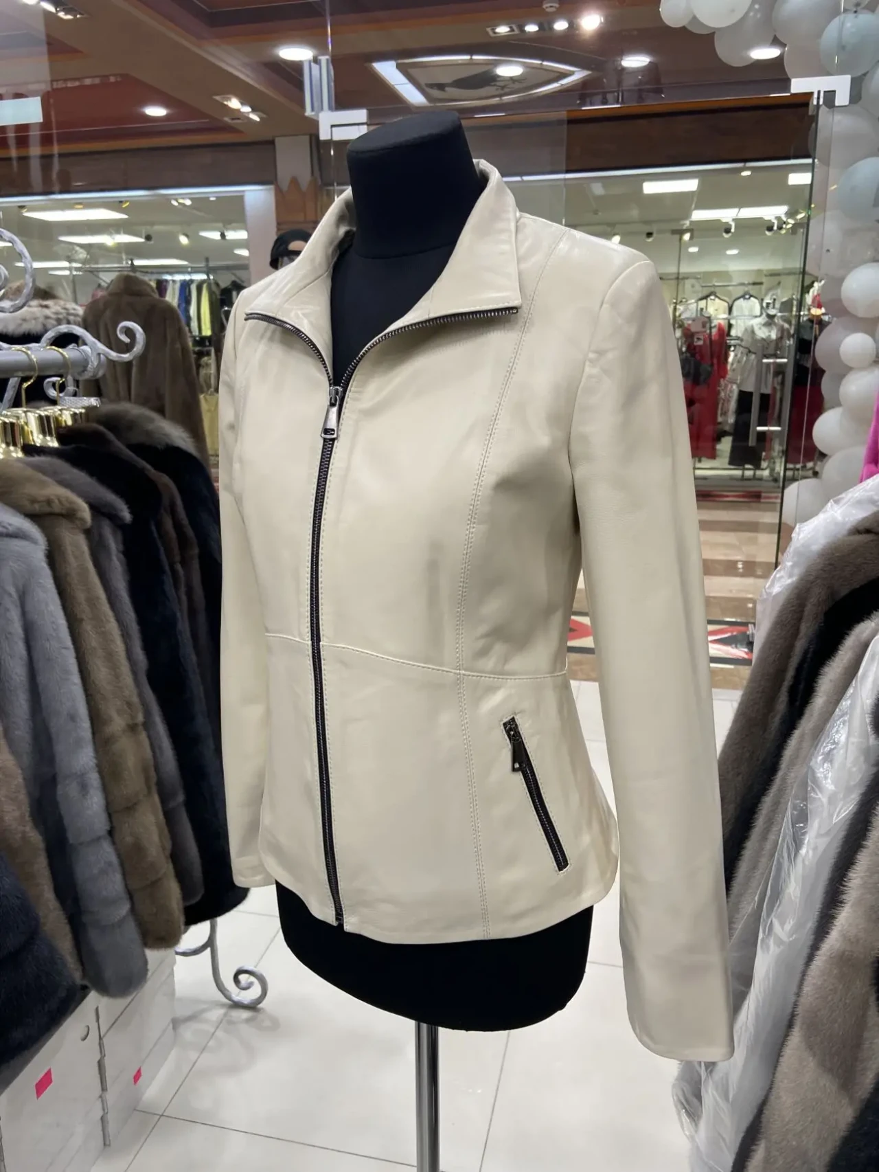 Куртка шкіряна жіноча оливкова,хакі,комір стійка,приталена 6