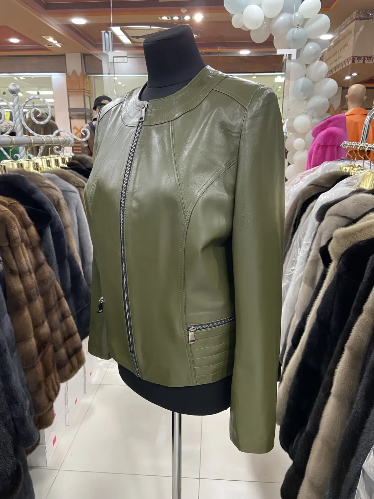 Куртка шкіряна жіноча шанель ,беж,оливкова 4