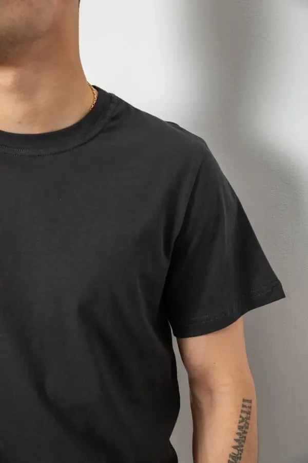 Футболка чоловіча грифельна однотонна casual 4