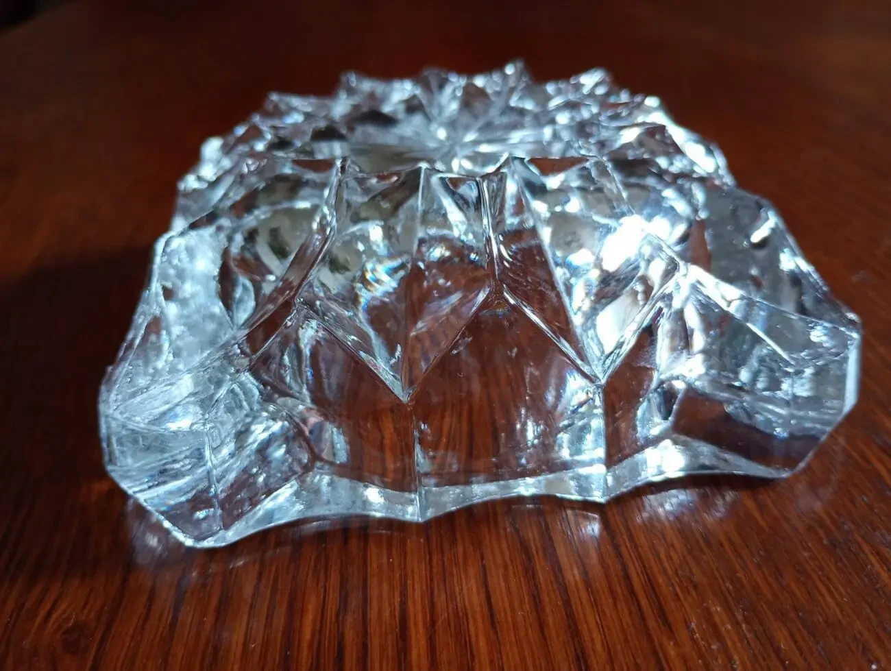 Стеклянная, советская пепельница. 5