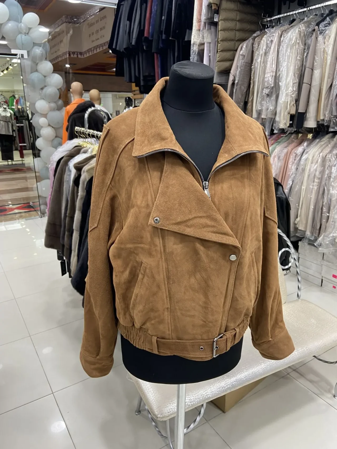 Куртка замшева жіноча,бомбер коричневий замшевий 3