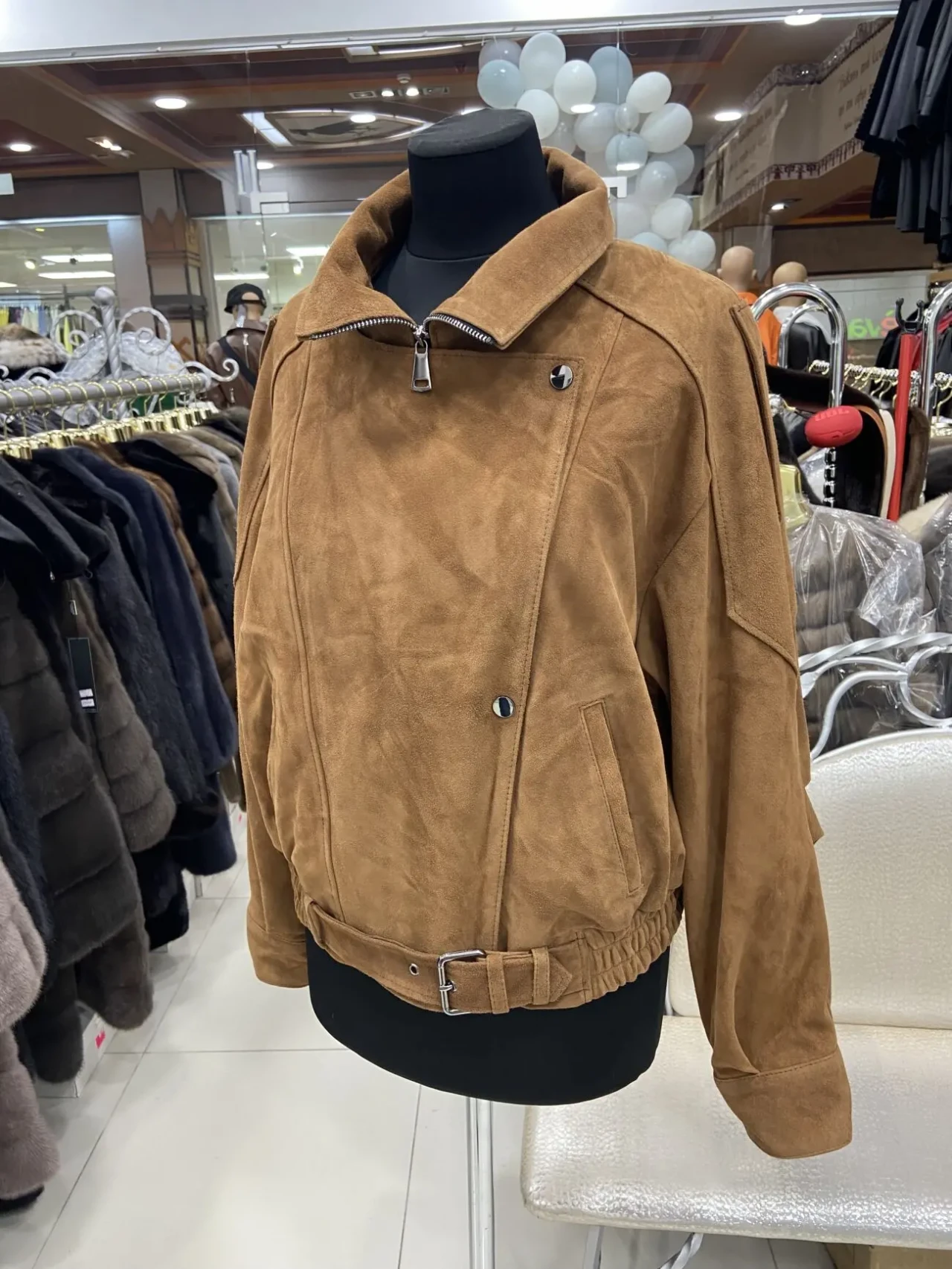 Куртка замшева жіноча,бомбер коричневий замшевий 5