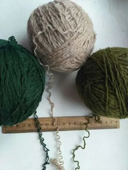 Для детских теплых вещей нитки 3 цвета пряжа 10