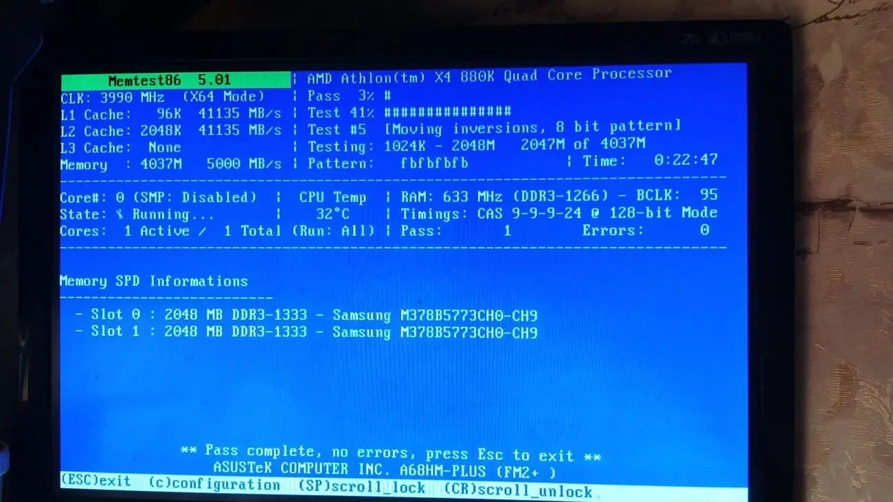 Оперативная память SAMSUNG DDR3-1333 2x2Gb 3