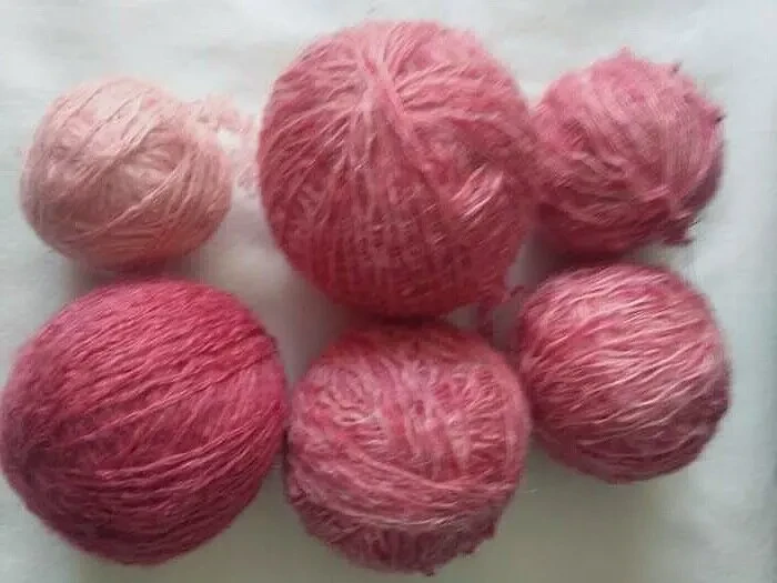 Для детских теплых вещей пряжа шерсть с мохером розовые тона 320 грамм 9