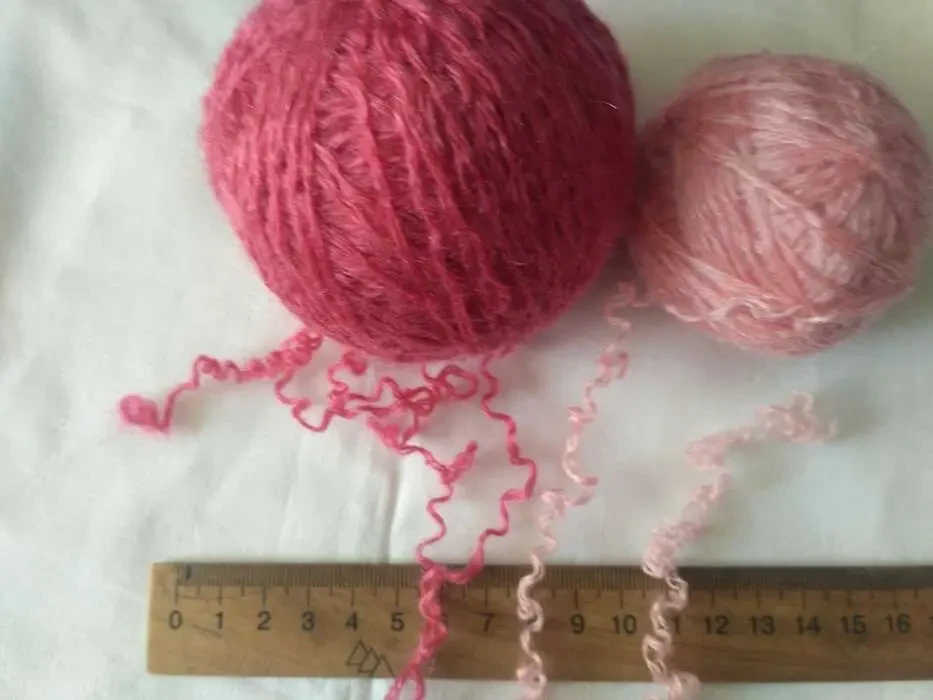 Для детских теплых вещей пряжа шерсть с мохером розовые тона 320 грамм 6