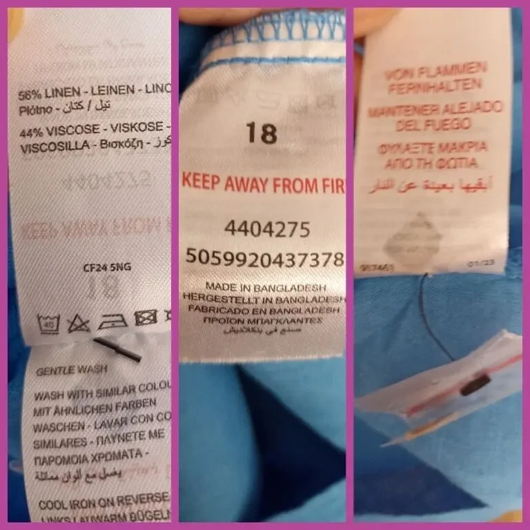 Peacocks Льняная женская рубашка голубая на 54 10