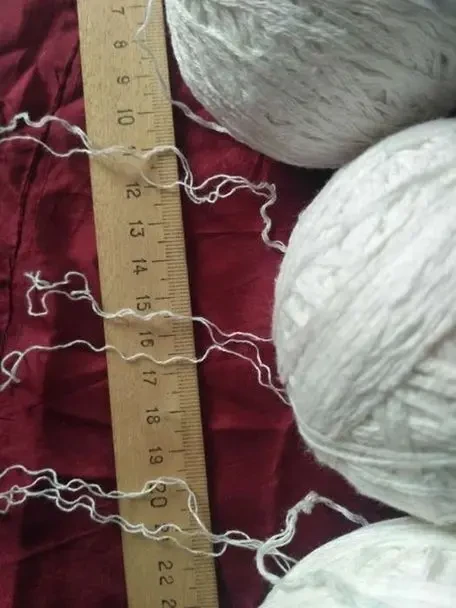 Салфетки скатерть пряжа хлопок белая 9