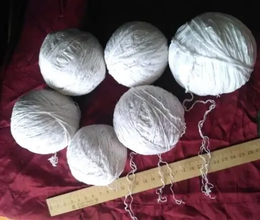 Салфетки скатерть пряжа хлопок белая 6