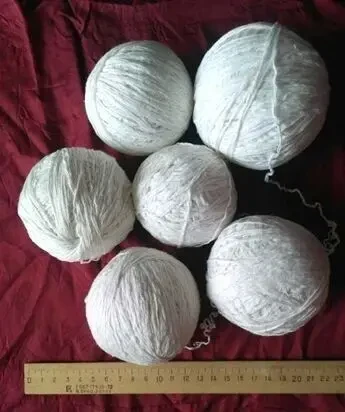 Салфетки скатерть пряжа хлопок белая 10