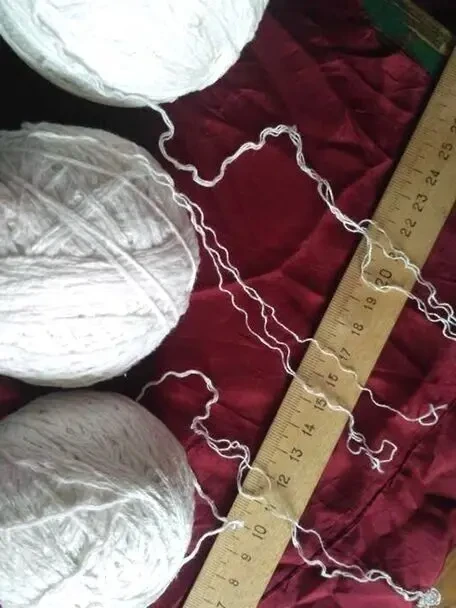 Салфетки скатерть пряжа хлопок белая 2