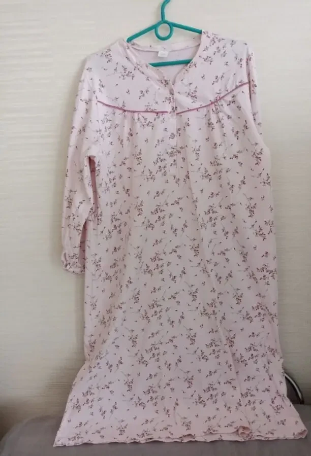 Ellen Amber  Ночная рубашка женская трикотажная длинный рукав хлопок L 6