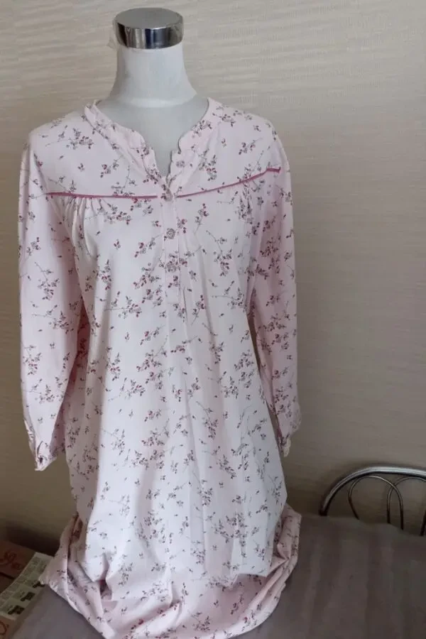 Ellen Amber  Ночная рубашка женская трикотажная длинный рукав хлопок L 3