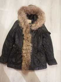 Куртка з натуральним хутром, курточка, жіноча куртка s