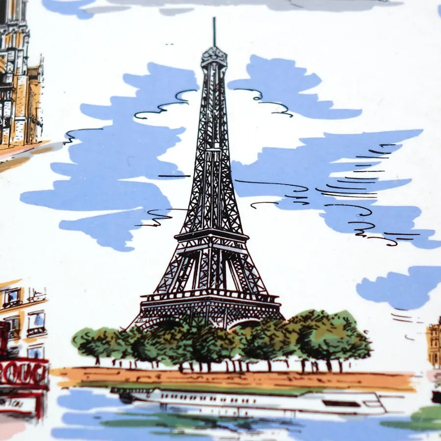 Винтаж Париж декоративная кафельная плитка в рамке керамика сувенир 6