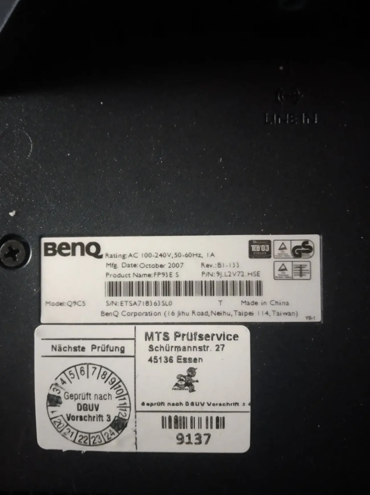 Монітор BENQ FP93ES 2
