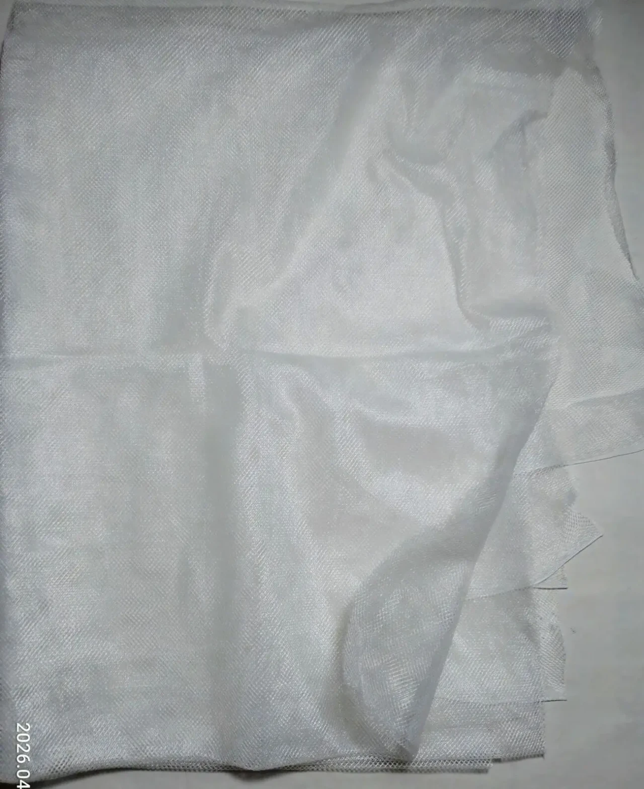 Ткань белая сетка стрейч 3.08 на 0.65 м, для рукоделия, подкладочная 2