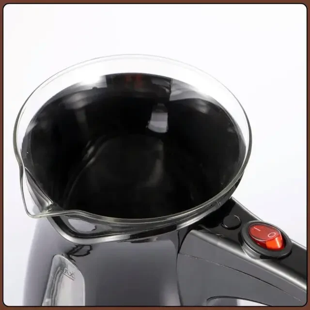 Електрична кавоварка з рівномірним нагріванням та кнопкою включення 6