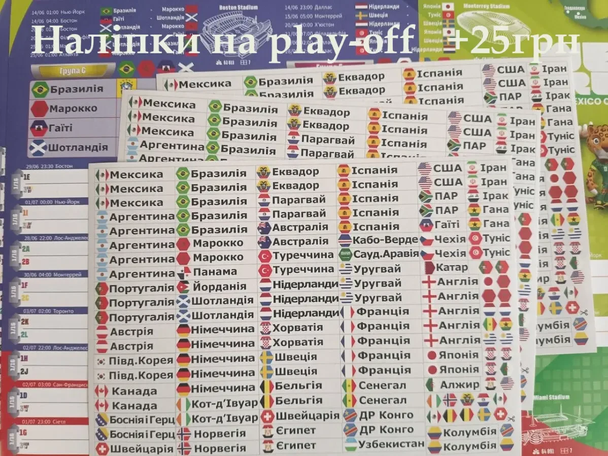 Плакат-календар Чемпіонат Світу з футболу 2026. Формат А2 (42х59,4 см) 5