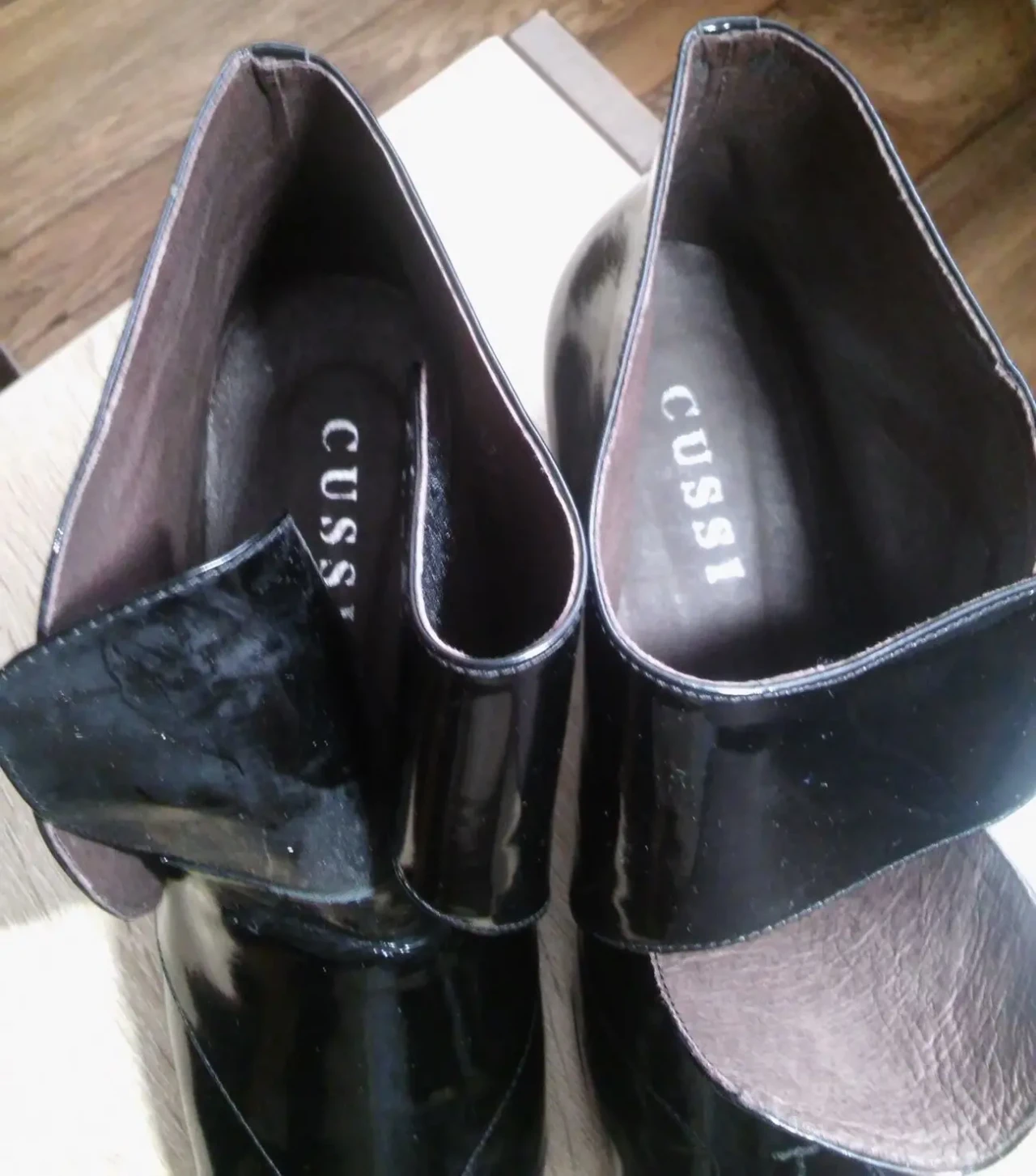 Нові лаковані ботильйони cussi розмір 37 на вузьку ніжку 8
