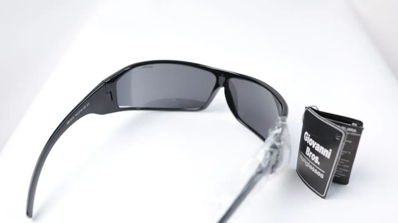 Сонцезахисні окуляри спортивні обтічні чорні 3