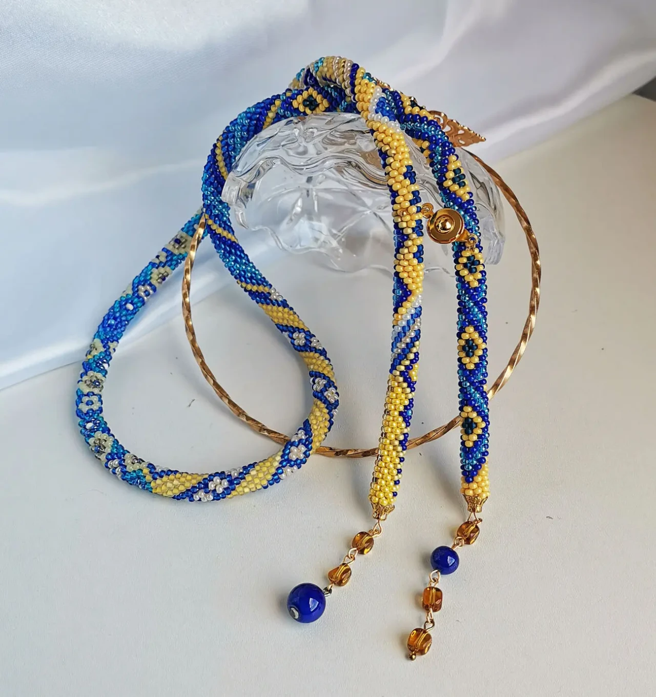 Прикраса із бісеру джгут- ларіат Сузір'я надії 10