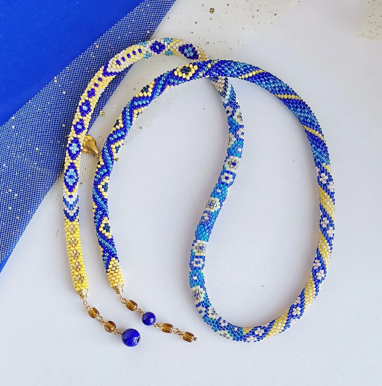 Прикраса із бісеру джгут- ларіат Сузір'я надії 7