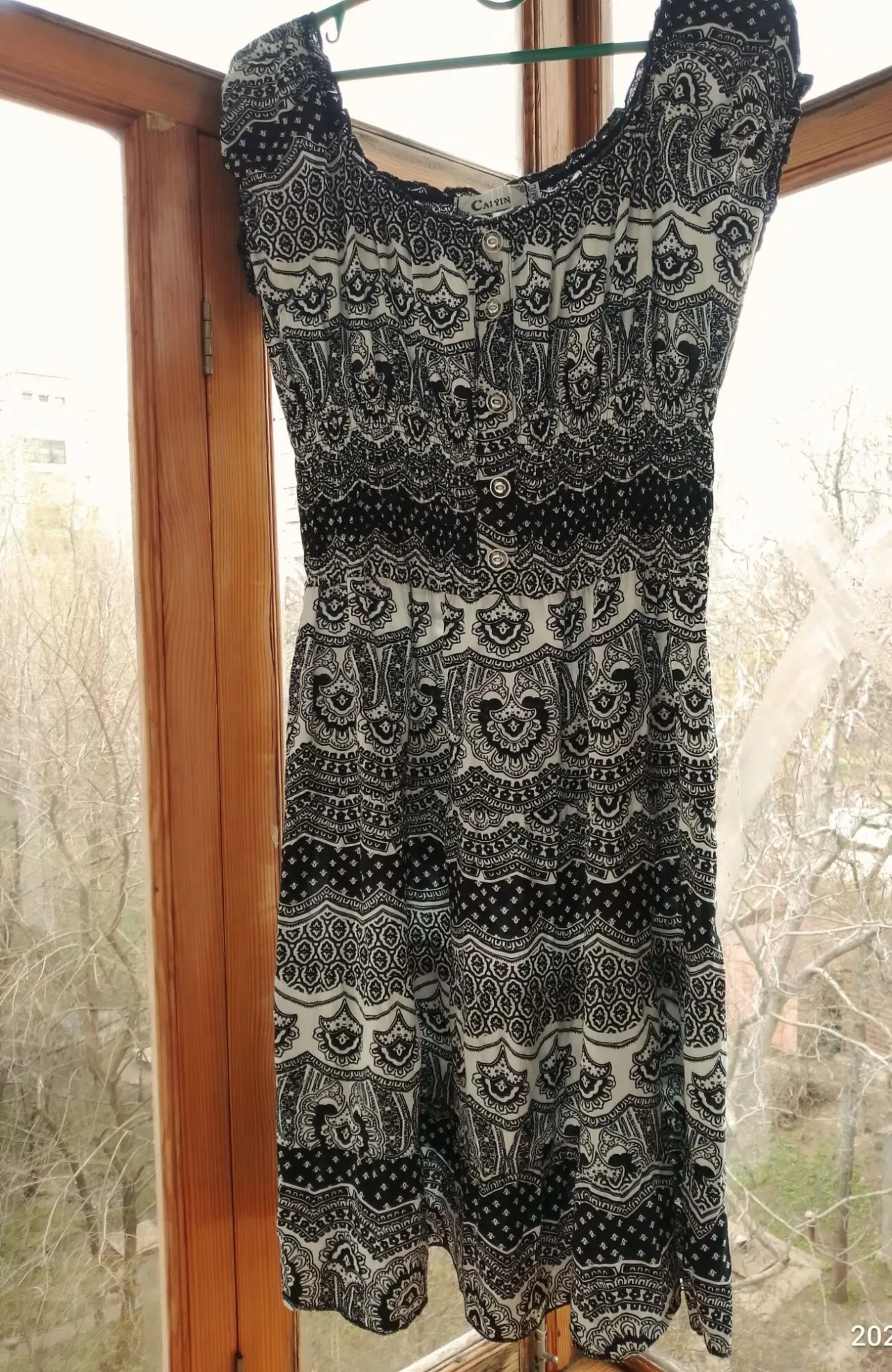 Черно белое Платье сарафан с 10 хлопок трикотаж, летнее, домашнее 2