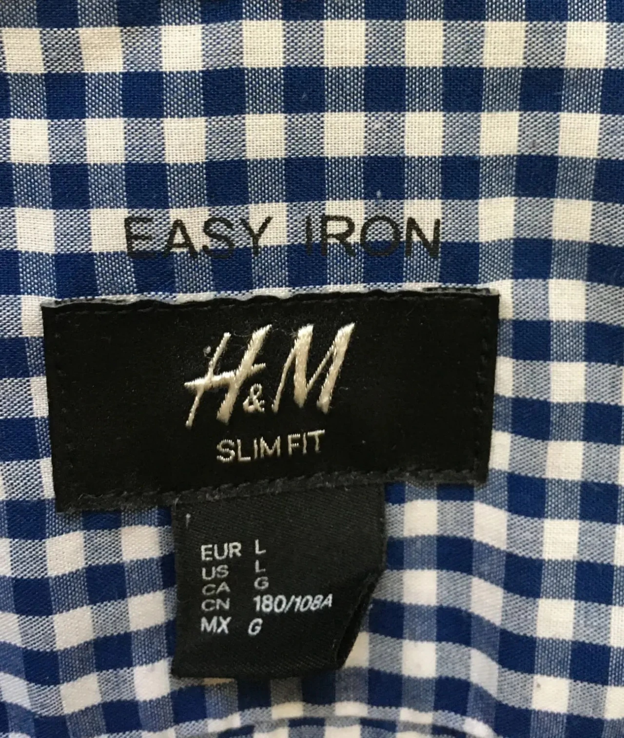 Сорочка з коротким рукавами HM slim fit розмір M/L 5