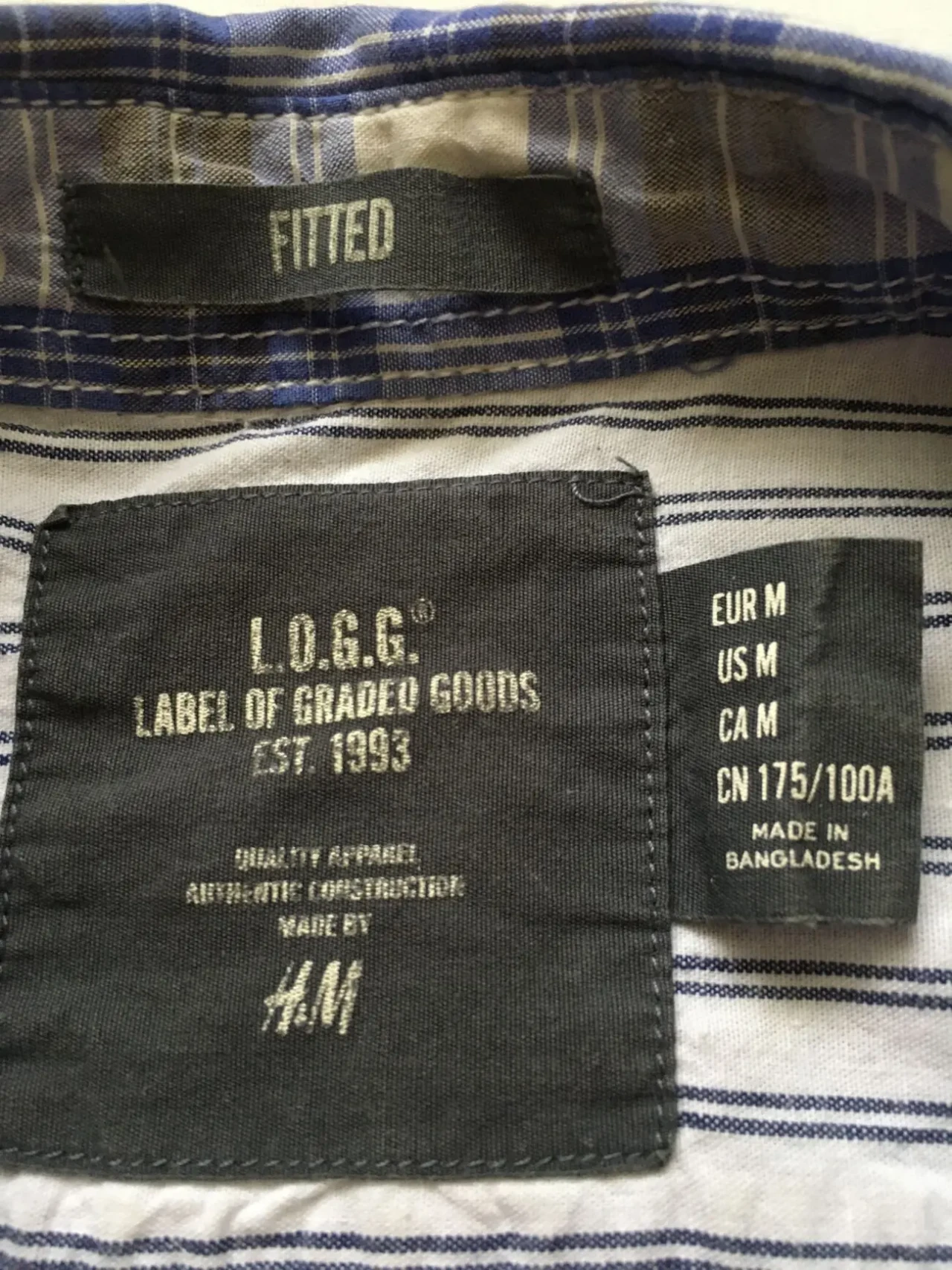 Сорочка бавовняна з короткими рукавами LOGG by HM fitted розмір S/M 4