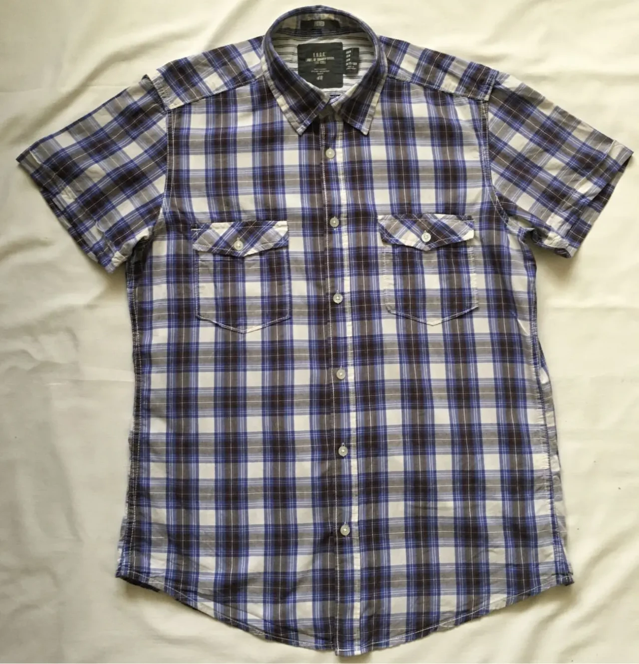 Сорочка бавовняна з короткими рукавами LOGG by HM fitted розмір S/M 2