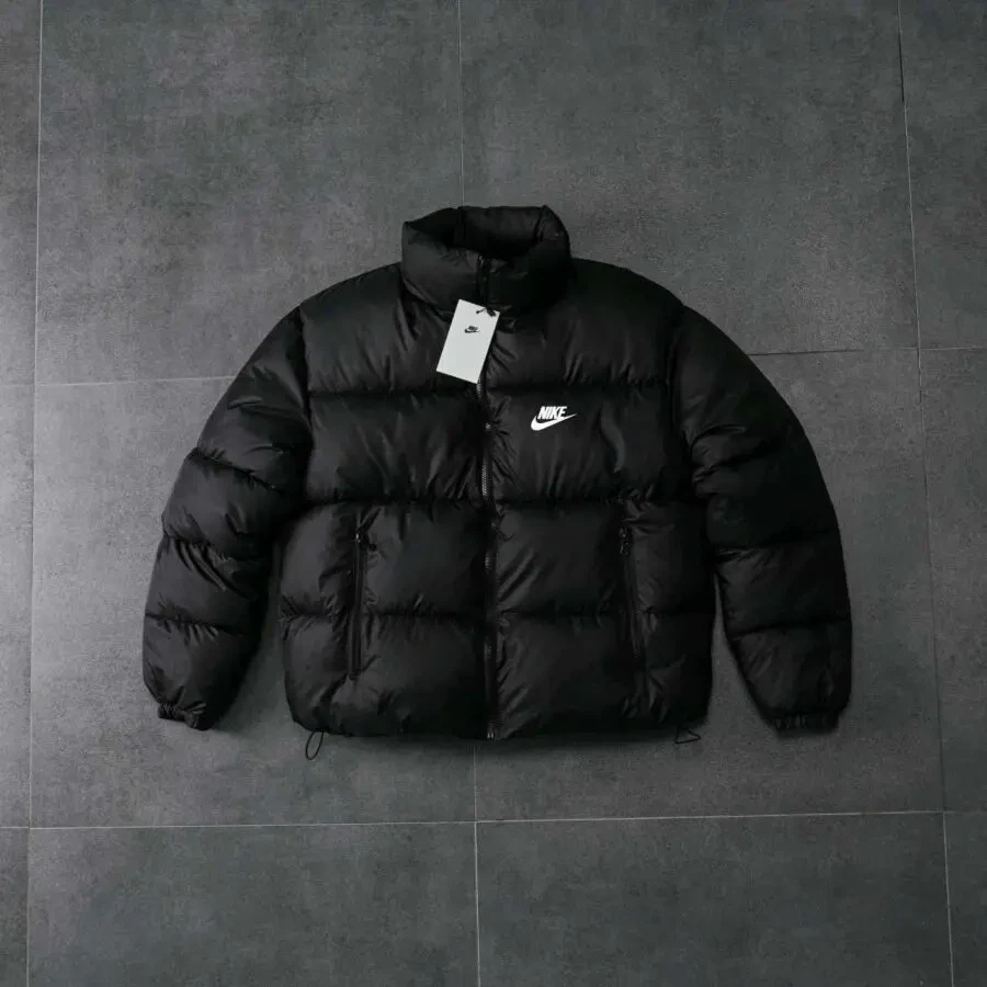 Чоловічий пуховик Nike чорний зимова куртка Найк