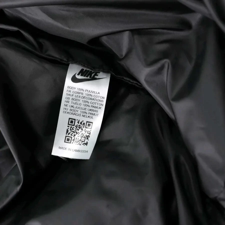 Чоловічий пуховик Nike чорний зимова куртка Найк 4