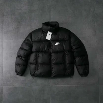Чоловічий пуховик Nike чорний зимова куртка Найк