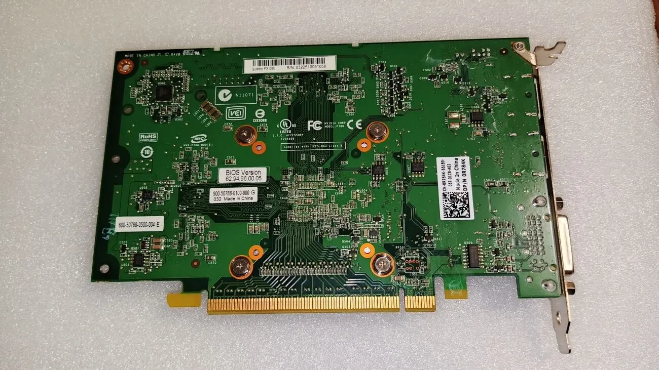 Видеокарта Nvidia Quadro FX 580 (512Mb / GDDR3 / 128 bit / 32 CUDA) 2