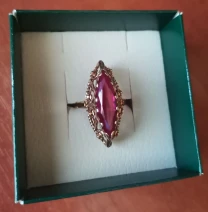 Каблучка золота з рубіном. 583 проба. Вінтаж