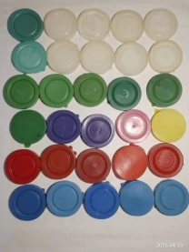 Крышка Пластиковая 30 штук, на стеклянную банку, набор