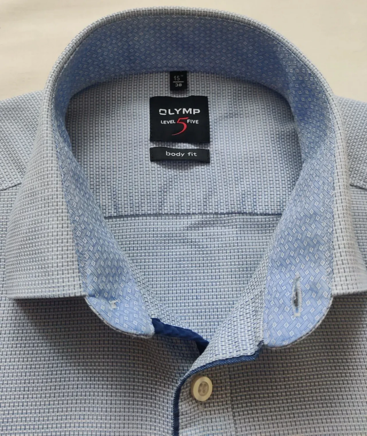 Сорочка бавовняна приталена Olymp level5 розмір 38/S 5
