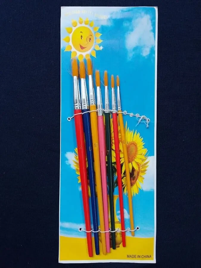 Набiр пензликiв для малювання 7 штук i Тримач для олівця WORISON