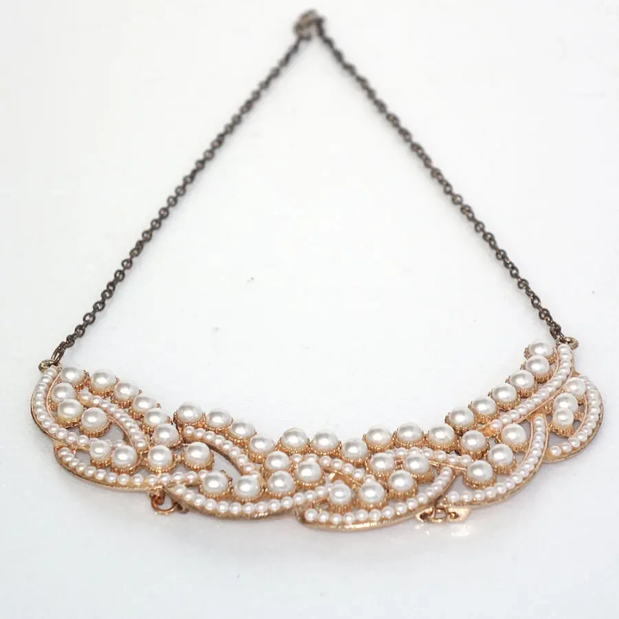 Колосок колье женское на цепочке бижутерия ожерелье украшение на шею 3