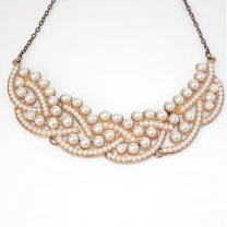 Колосок колье женское на цепочке бижутерия ожерелье украшение на шею