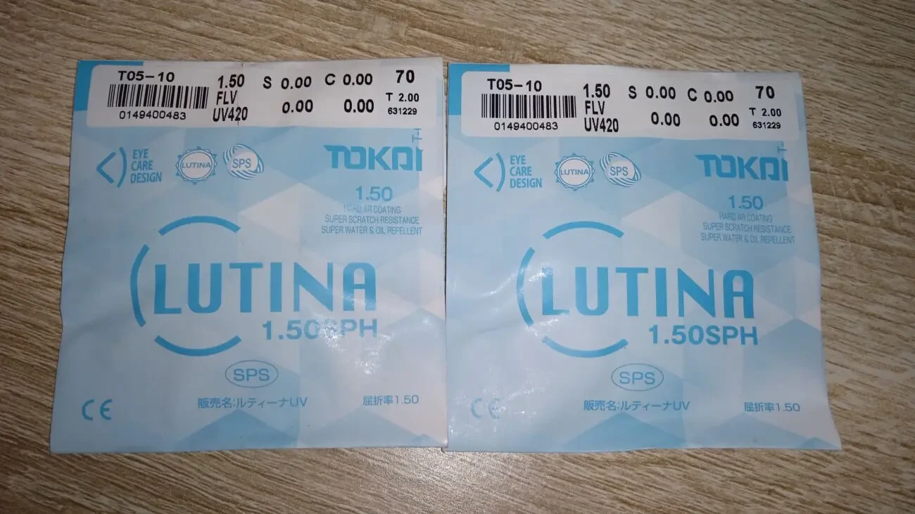 Продам новые очковые линзы для компьютера Tokai 1,5 Lutina