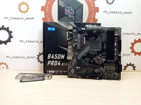 Материнська плата ASRock B450M Pro4 R2.0 (sAM4, AMD B450, PCI-Ex16)